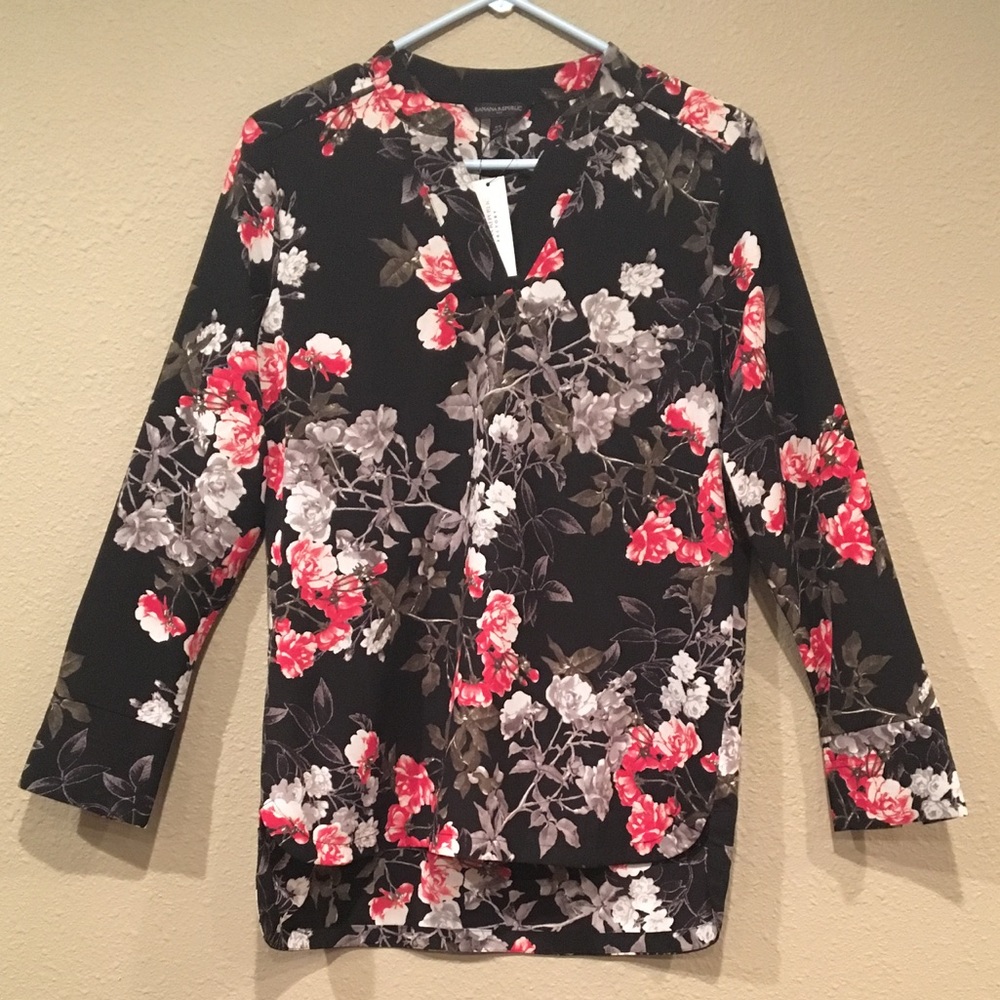 NWT Banana Republic Floral Tunic, size XS
